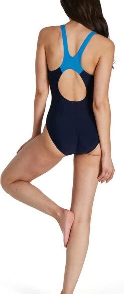 Speedo Colourblock Splice Muscleback Dames - Marine / Blauw - Maat 42 -Winkel voor professionele sportartikelen 506x1200