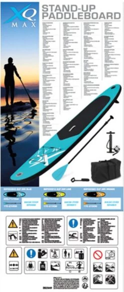 XQ Max SUP Board - 285cm - Tot 80kg - Blauw -Winkel voor professionele sportartikelen 510x1200
