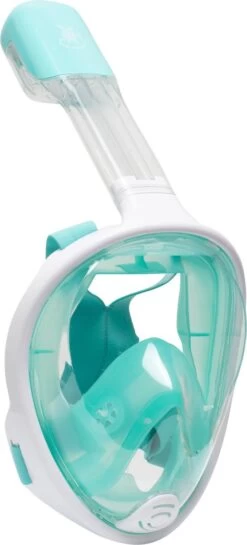 Sea Turtle Full Face Mask - Snorkelmasker - Volwassenen - Wit/Turquoise - S/M