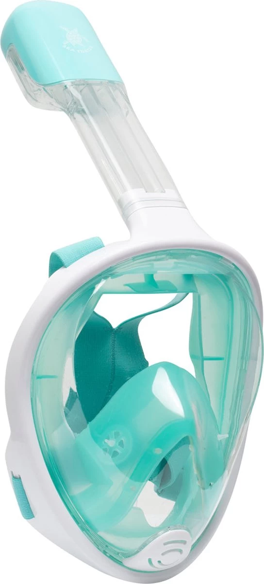 Sea Turtle Full Face Mask - Snorkelmasker - Volwassenen - Wit/Turquoise - S/M 3 Sea Turtle Full Face Mask - Snorkelmasker - Volwassenen - Wit/Turquoise - S/M
