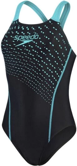 Speedo Medley Logo 1 Piece Dames - Zwart / Groen - Maat 42 -Winkel voor professionele sportartikelen 556x1200 2
