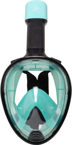 Sea Turtle Full Face Mask - Snorkelmasker - Volwassenen - Zwart/Turquoise - S/M -Winkel voor professionele sportartikelen 598x1200