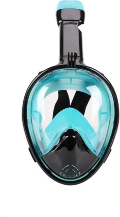 Atlantis Full Face Mask 2.0 - Snorkelmasker - Volwassenen - Zwart/Turquoise - L/XL -Winkel voor professionele sportartikelen 666x1200