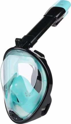 Atlantis Full Face Mask - Snorkelmasker - Volwassenen - Zwart/Turquoise - L/XL -Winkel voor professionele sportartikelen 689x1200