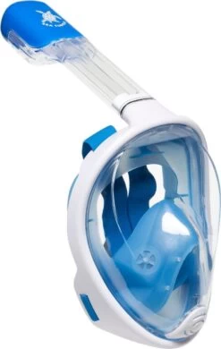 Sea Turtle Full Face Mask - Snorkelmasker - Volwassenen - Wit/Blauw - S/M