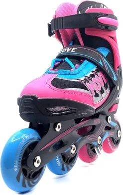 Move Fast Verstelbare Inlineskates - Maat 34-37 - Unisex - Roze/zwart/blauw -Winkel voor professionele sportartikelen 761x1200 2