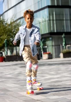 Nijdam Rolschaatsen Meisjes Verstelbaar Semi-Softboot - Rave Skate - Fluorroze/Fluorgeel/Wit/Grijs/Antraciet - 34-37 -Winkel voor professionele sportartikelen 835x1200 3