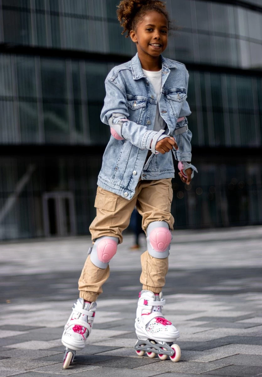 Nijdam Inline Skates Verstelbaar - White Wedge - Wit/Fuchsia - 37-40 9 Nijdam Inline Skates Verstelbaar - White Wedge - Wit/Fuchsia - 37-40 - Afbeelding 7