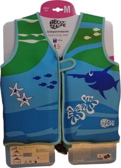 Beco Sealife – Zwemvest Kind – Drijfvest Voor Kinderen Van 18-30 Kg – Maat M - Blauw/Groen -Winkel voor professionele sportartikelen 865x1200