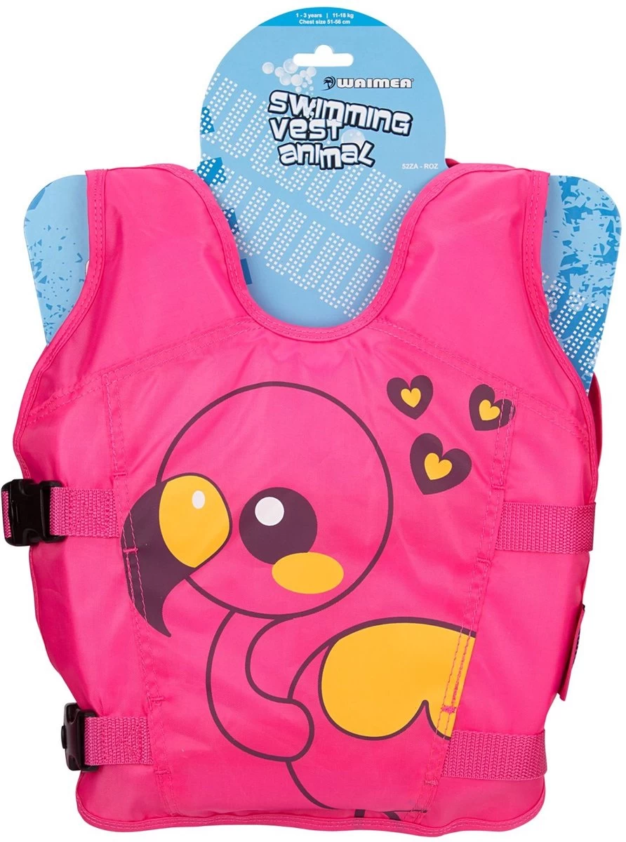 Waimea Zwemvest Dier - 3-6 Jaar - 18-30 Kg - Roze/Oranje/Zwart 9 Waimea Zwemvest Dier - 3-6 Jaar - 18-30 Kg - Roze/Oranje/Zwart - Afbeelding 7