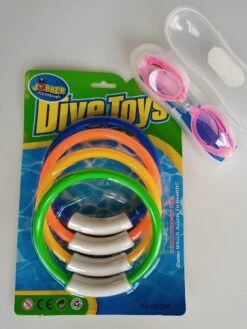 Jobber Playground Duikringen + Gratis Duikbril Kinderen - Zwembad Speelgoed - Willekeurige Kleur -Winkel voor professionele sportartikelen 900x1200 3