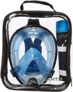Atlantis Full Face Mask - Snorkelmasker - Volwassenen - Zwart/Blauw - L/XL -Winkel voor professionele sportartikelen 954x1200