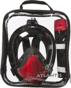 Atlantis Full Face Mask 2.0 - Snorkelmasker - Volwassenen - Zwart/Rood - L/XL -Winkel voor professionele sportartikelen 964x1200