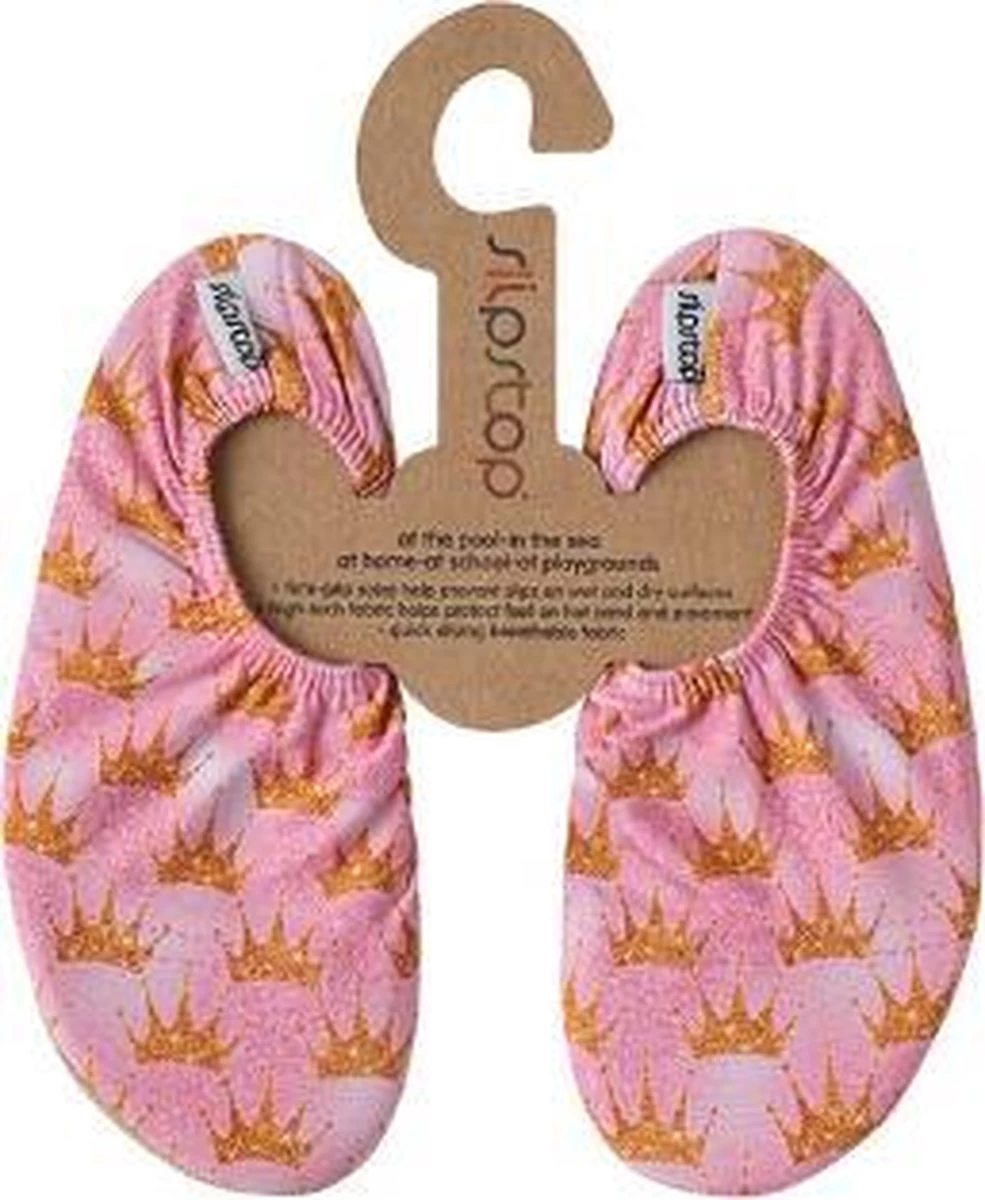 Slipstop - Diana Roze Kroontjes - Schoenmaat 24/26 - Antislip - Zwemsokken - Waterschoenen 3 Slipstop - Diana Roze Kroontjes - Schoenmaat 24/26 - Antislip - Zwemsokken - Waterschoenen